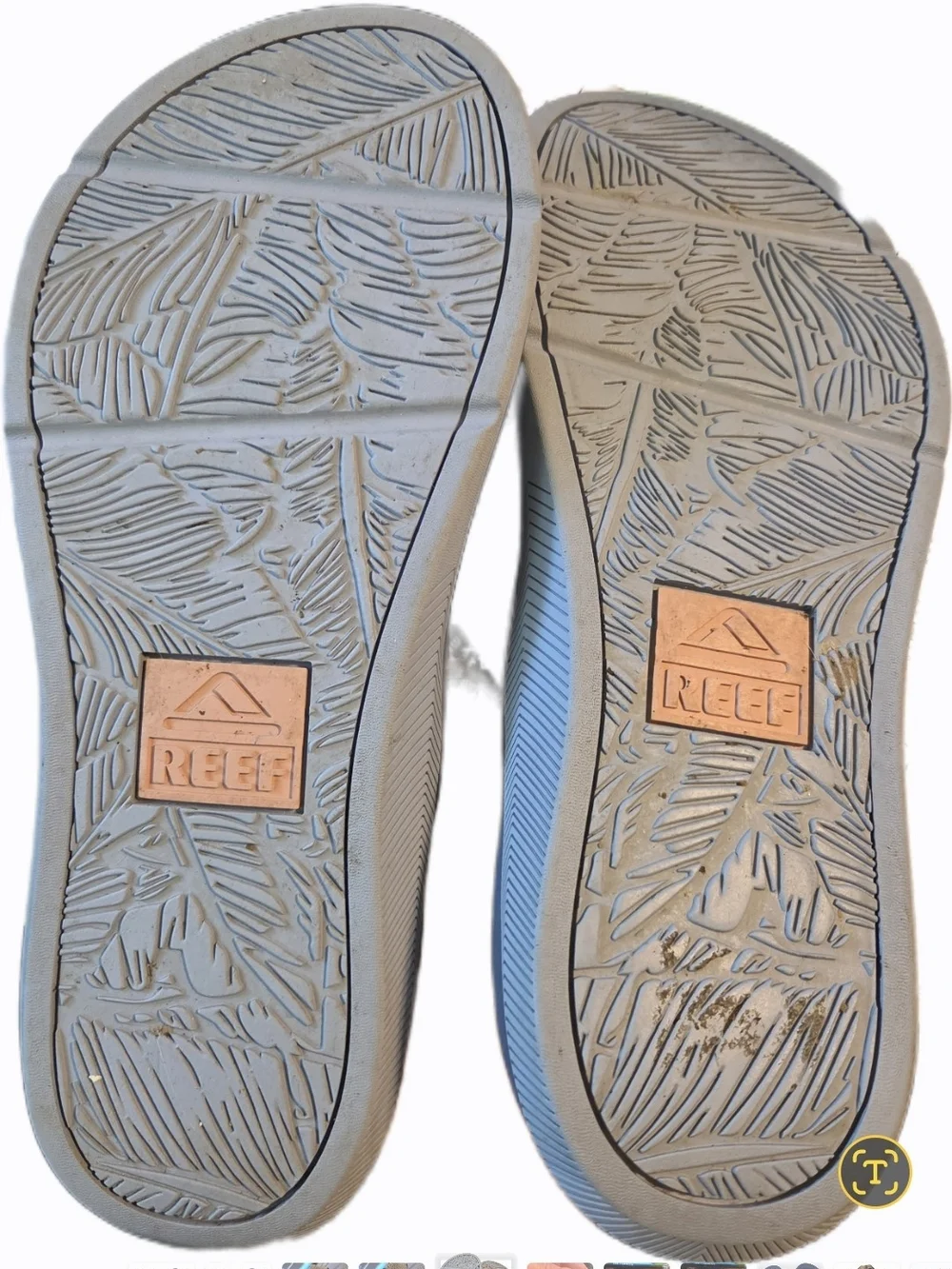 Reef Santa Ana Sandals Blue Floral Print Flip Flops Resortwear Vacation